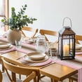 thumbnail image 6 of Pink Wood Grain Round 13 Inch Placemats Set of 8, Brown Vintage Mottled Country Stripes HeatResistant Non Slip Place Mats for Dining Table, Wipeable Braided Kitchen Table Mats for Housewarming, 6 of 9