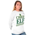 thumbnail image 3 of Xmas Chief Elf Officer Santa Helper Long Sleeve TShirt Men Women Brisco Brands X, 3 of 6