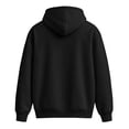 thumbnail image 4 of Fleece Hoodie Pullover Men Casual Trendy Long Sleeve Drawstring Hoodies Winter Workout Regular Fit Hooded Sweatshirt Black L, 4 of 5