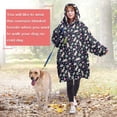 thumbnail image 4 of Wearable Oversized Blanket,Dark Blue Cartoon Unicorn Pattern Wearable Blanket Hoodie for Adults,Cozy Hooded Blankets with Super Pockets,Super Warm Fuzzy Pullover for Women & Men, 4 of 6