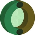 thumbnail image 1 of Ahgly Company Machine Washable Indoor Round Transitional Algae Green Area Rugs, 3' Round, 1 of 7