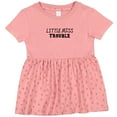 thumbnail image 3 of Inktastic Little Miss Trouble Girls Baby Dress, 3 of 5