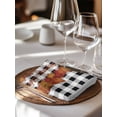 thumbnail image 6 of Fall Maple Cloth Napkins Set of 6 Reusable Dinner Napkins, Pumpkins Thanksgiving Autumn Corn Farmhouse Plaid Cocktail Napkin Washable Table Napkins for Wedding/Holiday Party/Baby Shower 20"x20", 6 of 7