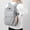 Grey, variant on Pure Color Backpack Business Commuter Computer Bag Middle School Student School Bag,Black
