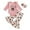 B69-Pink, variant on Hessimy Newborn Outfit Boy Long Sleeve Letter Romper Ribbed Knit Jumpsuit Baby Boy Preemie Coming Home Outfit cow pattern (Pink,0-3 Months)