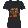thumbnail image 3 of Inktastic Multiple Sclerosis Awareness word cloud Women's V-Neck T-Shirt, 3 of 5