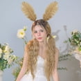 thumbnail image 5 of Hsqqdc Feather Khaki Moth Antenna Headband Butterfly Wing Hair Hoop, 1 Piece, 5 of 7