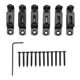 thumbnail image 1 of 6PCS Guitar Bridge Saddle Split Type Zinc Alloy Electric Guitar Saddle Replacement Black, 1 of 5