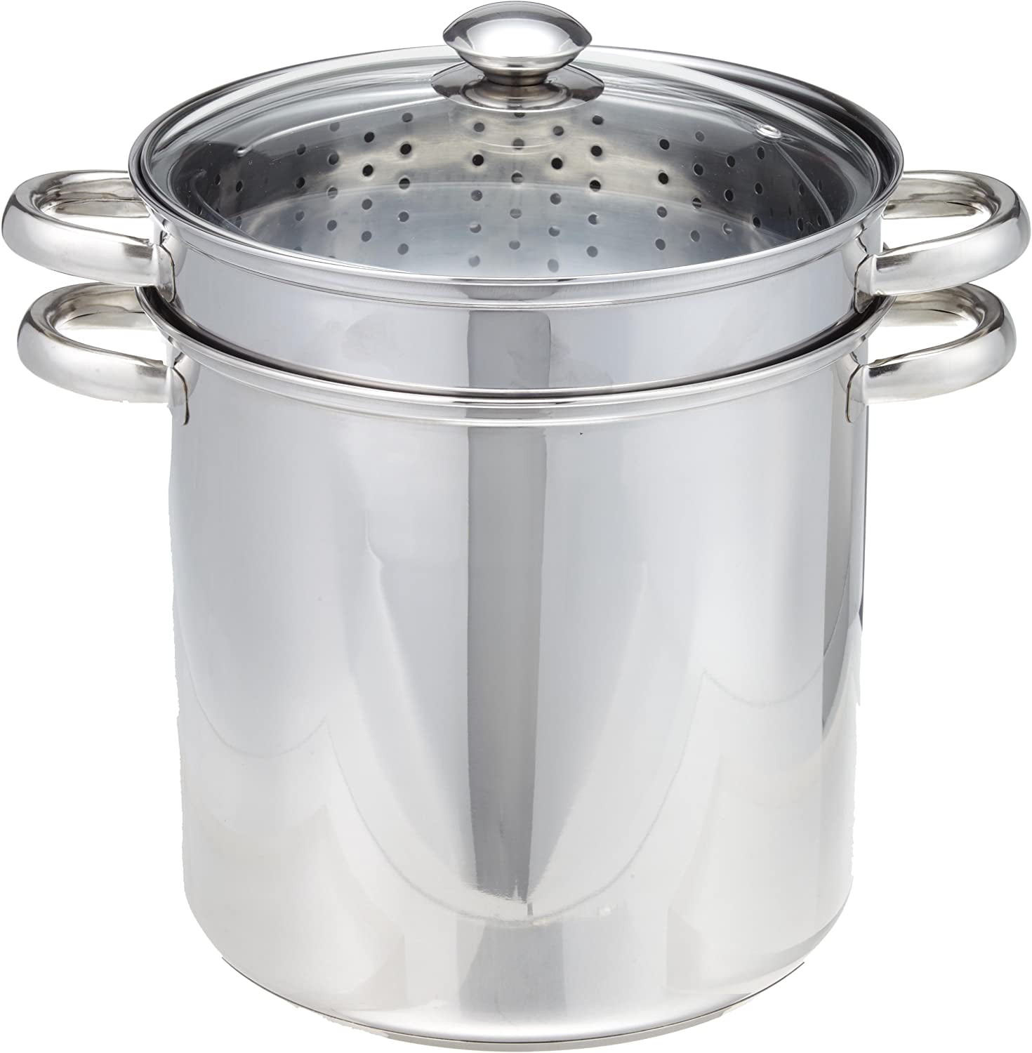 ExcelSteel 548 Stockpot with Encapsulated Base 8 quarts Silver 