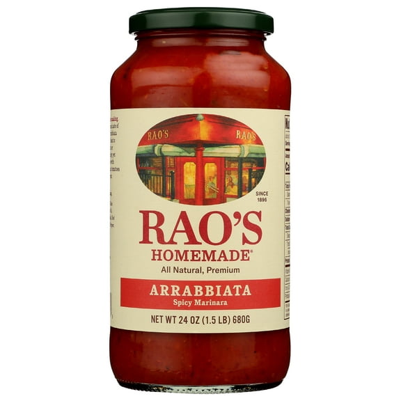 Pack of 12, Raos Spicy Arrabbiata Marinara Sauce, 24 oz