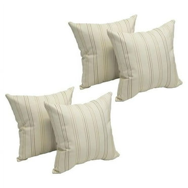 Blazing Needles 9910-S4-ID-029 17 in. Jacquard Throw Pillows with Inserts, Summer Pinstripe - Set of 4