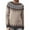 Grey, variant on LUOGENLI Cardigan Sweaters for Women Cropped Women's Fair Knitted Sweater Long Sleeve Boat Neck Retro Lightweight Pullover Top for Fall Winter Grey Size XXXL