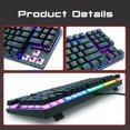 thumbnail image 3 of de juego mecánico de luz RGB 89- cableado con Interruptor marrón Baoblaze teclado mecánico para juegos, 3 of 8