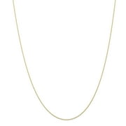 Real 10kt Yellow Gold .5mm Carded Cable Rope Chain; 22 inch; for Adults and Teens; for Women and Men
