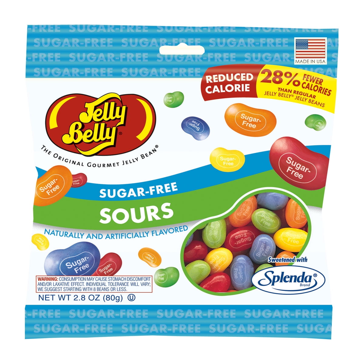 Jelly Belly Sugar-Free Sour Flavors Jelly Beans, 2.8 oz - 6 Pack ...