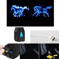 thumbnail image 1 of unidad (caballo azul corriendo) Luz de bienvenida dinámica para coche, proyector de inducción inalámbrico, luces LED recargables de bienvenida para coche, aptas para todo tipo de coches y motocicletas, 1 of 5