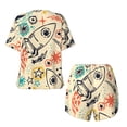 thumbnail image 2 of Sigee Rockets for Sleepwear Casual Pjs with Pockets Women's Pajamas Sets Shorts 2 Piece Short Sleeve Lounge Sets 3X-Large, 2 of 9