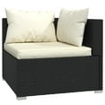 thumbnail image 2 of vidaXL 10 Piece Garden Lounge Set with Cushions Poly Rattan Black, 2 of 5