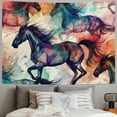 thumbnail image 2 of PRATYUS Multi Size Bedroom Tapestry Watercolor-Colorful-Horse Wall Decor Wall Hanging Tapestry For Dorm Living Room Painting, 2 of 6