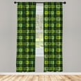 thumbnail image 3 of Ambesonne Irish Curtains, Patchwork Celtic Clovers, Pair of 28"x63", Multicolor, 3 of 5