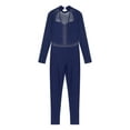 thumbnail image 3 of TiaoBug Womens One Piece Unitard Full Body Leotard Gymnastics Unitard Figure Skating Jumpsuit Bodysuit Catsuit Navy Blue M, 3 of 7