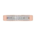 thumbnail image 3 of 1/4 Carat Baguette and Round Shape Diamond Wedding Band Ring in 10K Rose Gold (Ring Size 6), 3 of 6