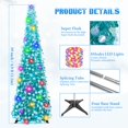 thumbnail image 4 of Árbol de Navidad MACTING, 152 cm, desplegable, con luces, azul aguamarina, 4 of 5