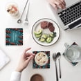 thumbnail image 1 of RYLABLUE Merry Christmas Set of 8 Coaster for Drinks, Absorbent Ceramic Stone Coasters Cup Mat with Cork Base for Home Kitchen Room Coffee Table Bar Decor, 1 of 4
