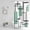 Green, variant on Black and White Shower Curtain Geometric Grey and Black Modern Abstract Shower Curtains for Mens Bathroom Decor Bath Curtain,72"x72"
