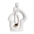thumbnail image 1 of Estatua de pareja, decoración moderna, escultura de cerámica de pareja, estatua de amantes abrazándose Blanco, 1 of 9