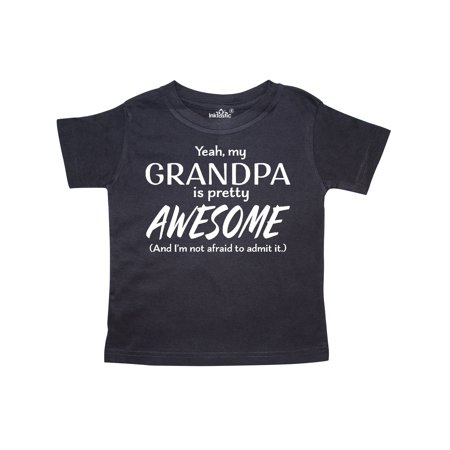 

Inktastic Yeah My Grandpa Is Pretty Awesome Gift Toddler Boy or Toddler Girl T-Shirt