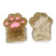 thumbnail image 1 of Guantes de patas de gato, guantes cálidos de invierno, accesorios para disfraz de cosplay, garras de gatito caqui, 1 of 9