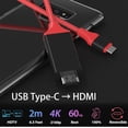 thumbnail image 5 of USB-C HDMI 4k HDMI Cable Compatible with Apple MacBook Pro 2022/2021/2020/M1/13"/14"/16" for Home Office Extended Display Full 2160p@30Hz, 6Ft/1.8M Cable Thunderbolt 3/4, 5 of 8