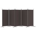 thumbnail image 4 of Carevas 5-Panel Room Divider Brown 170.5"x70.9" Fabric, 4 of 7