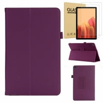 Epicgadget Samsung Galaxy Tab A7 Lite (2021) Case With Screen Protector - PU Leather Stand Cover for Samsung Tab A7 Lite 8.7 Inch SM-T220/T225 with 2 Pieces Galaxy Tab A7 Lite Tempered Glass (Purple)