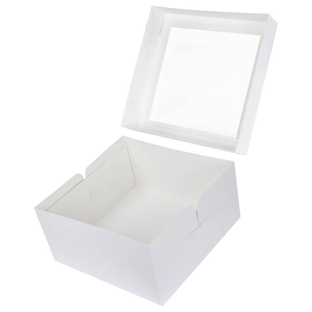 Spec101 Cake Boxes with Window 25Pack 12” x 12” x 6” Inch Bakery