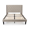 thumbnail image 1 of Delorious Bed Beige Frame with Headboard - Full, 1 of 2