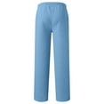 thumbnail image 5 of CPNG Boys Daily Fashion Cargo Pants Elastic High Waist Straight Leg Multi-Pocket Cargo Sweatpants Casual Jogger(Light Blue,8-9 Years), 5 of 6