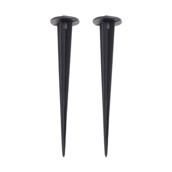 Black Aluminum Lawn Lamp Stakes for LED Lights Rustproof and Durable 2pcs 16cm M5 Screws