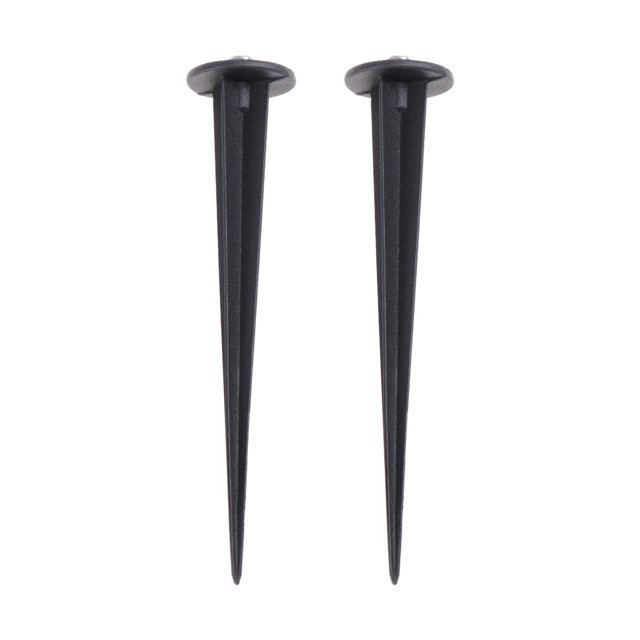 2 Pcs Piquet de Pelouse Antirouille Noir Carré pour Autres Fêtes