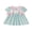 Sky Blue, variant on Little Toddler Baby Girl Easter Dress Bows Rabbit Carrot Embroidery Plaid Dress Doll Collar Short Sleeve Smocked Dress Cute Summer Clothes