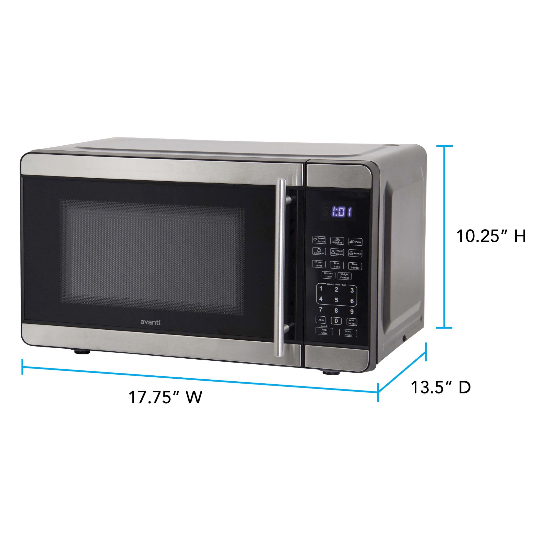 Avanti Countertop Microwave Oven, 0.7 cu. ft., in Stainless Steel (MT7V3S)