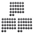 thumbnail image 4 of ZLight 26 Pcs Breloques Initiales Bijoux Pendentif Suspendu Fait Main Double Face Plat Rond Alliage Boucles d'Oreilles Noir 3Ensemble, 4 of 6