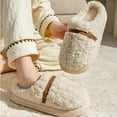 thumbnail image 6 of Lenago Fuzzy Slippers for Women Cozy Platform Soft Foam Slippers Indoor Comfortable House Shoes Slipper Anti-slide Winter Footwear for Cold Weather, 6 of 8