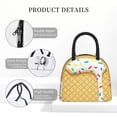 thumbnail image 3 of Lafuoo White Ice Cream Pattern Large Portable Insulated Lunch Bag, Waterproof Zipper Insulated Lunch Bag for Men and Women-One Size, 3 of 7