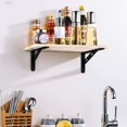 thumbnail image 4 of Whataatahia 4PCS Soportes para Estantes, Soportes para Estantes de Pared, Soportes Resistentes con Tornillos, Soporte de Montaje de Metal para Pared, Soporte para Estantes Negro para Cocina,, 4 of 5