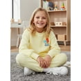 thumbnail image 3 of Laughing Child Soft Mink-Brushed Space-Themed Fuzzy Sweatshirt for Kids with Exposed Faux Fur Detail and Playful Alien Characters for Everyday Wear, 3 of 7