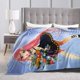 thumbnail image 5 of Manta de franela cálida y acogedora con dibujos de Rosario y vampiros para sala de estar, dormitorio, cama, sofá, coche, mantas de vellón para todas las estaciones, regalos para niños, adolescentes y, 5 of 8