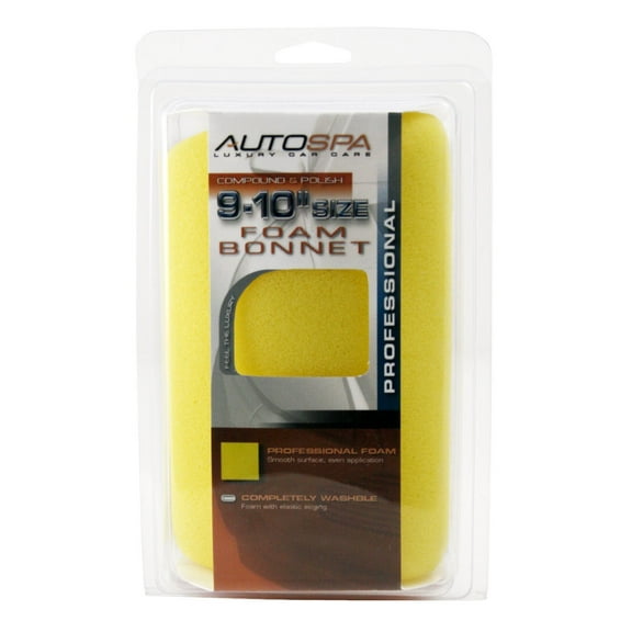 Carrand Foam Polishing Bonnet - Universal Fit, Automotive Use - 9-10 Inch, Yellow