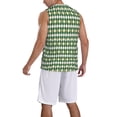 thumbnail image 5 of Rocae Light Green Squares for Men's Basketball Jersey Lightweight and Breathable Athletic Tank Top,Quick-Drying Sports Jersey Small, 5 of 9
